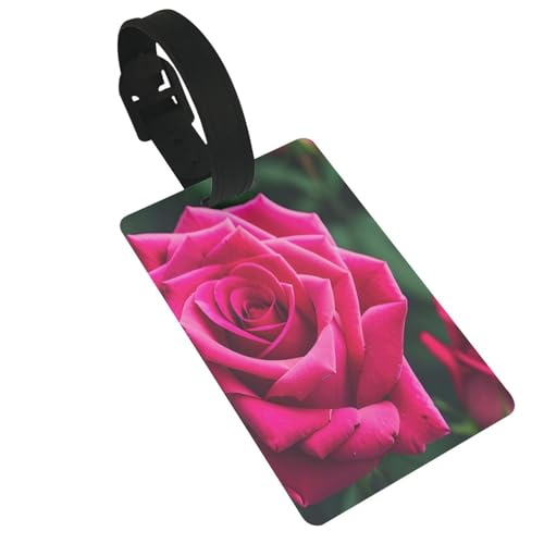 Wiederverwendbare Gepäckanhänger mit Rosen-Motiv, stilvolles Reise-Urlaubszubehör von njkhbolk