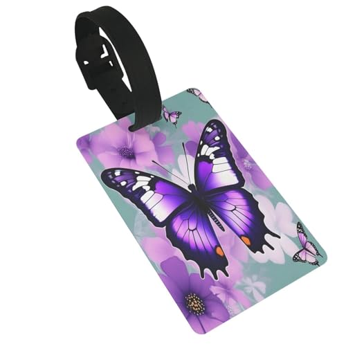 Wiederverwendbare Gepäckanhänger mit Schmetterlings-Aufdruck, stilvolles Reise-/Urlaubszubehör Wiederverwendbare Gepäckanhänger mit Schmetterlings-Aufdruck, stilvolles Reise-/Urlaubszubehör von njkhbolk