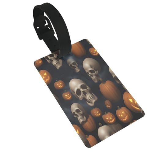 Wiederverwendbare Gepäckanhänger mit Totenkopf-Motiv, stilvolles Reise-Urlaubszubehör Wiederverwendbare Gepäckanhänger mit Totenkopf-Motiv, stilvolles Reise-Urlaubszubehör von njkhbolk