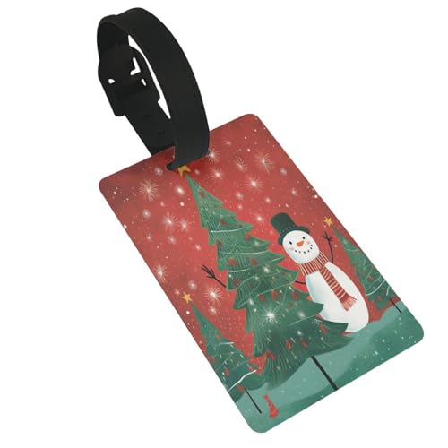 Wiederverwendbare Gepäckanhänger mit Weihnachtsmotiven, stilvolles Reise-/Urlaubszubehör von njkhbolk