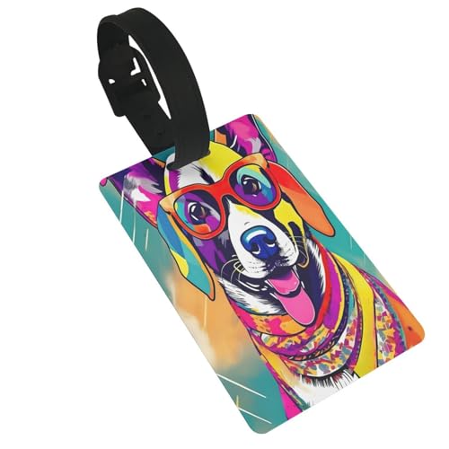 Wiederverwendbare Gepäckanhänger mit lustigem Hunde-Aufdruck, stilvolles Reise-/Urlaubszubehör Wiederverwendbare Gepäckanhänger mit lustigem Hunde-Aufdruck, stilvolles Reise-/Urlaubszubehör von njkhbolk
