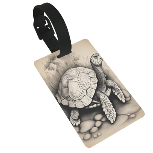 Wiederverwendbare Kofferanhänger mit Schildkrötenaufdruck, Reise-Zubehör, stilvolle Reise-Accessoires Wiederverwendbare Kofferanhänger mit Schildkrötenaufdruck, Reise-Zubehör, stilvolle Reise-Accessoires von njkhbolk