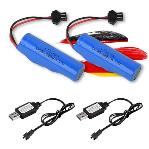 2 Stück 3,7V 800-mAh Li-Ion SM-2P Akku inkl. Usb-Ladekabel, Lithium-Ionen Batterie f. RC Stunt-Car, Fahrzeug, Auto, Boot, Bagger, Spielzeug, kompatibel mit Deerc, Bezgar, Hyper Go, Haiboxing, AmazeFun 2 Stück 3,7V 800-mAh Li-Ion SM-2P Akku inkl. Usb-Ladekabel, Lithium-Ionen Batterie f. RC Stunt-Car, Fahrzeug, Auto, Boot, Bagger, Spielzeug, kompatibel mit Deerc, Bezgar, Hyper Go, Haiboxing, AmazeFun von njoyn