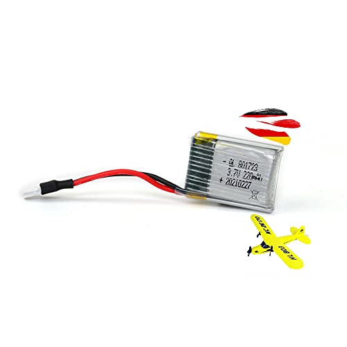3.7V 250-mAh 1S Li-Po Akku, Langlebiger Lithium-Polymer Batterie mit MX2.0 2PIN Molex-Stecker für viele ferngesteuerte RC Modelle, Flugzeug, Fahrzeug, Hubschrauber, Drohne, Quadcopter, Auto, Spielzeug 3.7V 250-mAh 1S Li-Po Akku, Langlebiger Lithium-Polymer Batterie mit MX2.0 2PIN Molex-Stecker für viele ferngesteuerte RC Modelle, Flugzeug, Fahrzeug, Hubschrauber, Drohne, Quadcopter, Auto, Spielzeug von njoyn