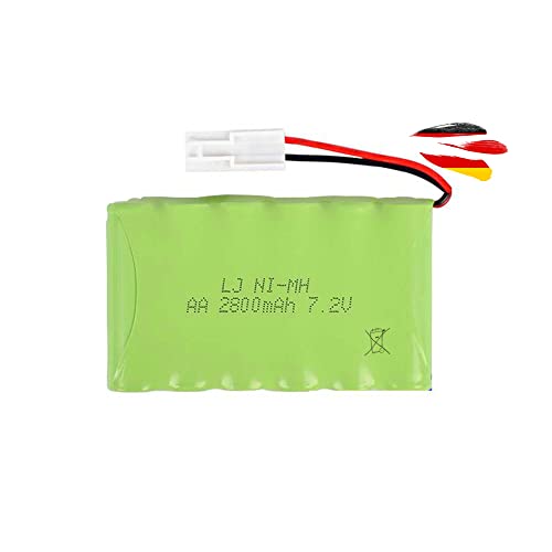 7.2V 2800-mAh Ni-MH Akku, kompatibel mit Tamiya KET 2P Stecker, AA Akkupack Battery für RC Auto, Truck, Bagger, Crawler, Elektroauto, SUV, 4X4, Gelände-Fahrzeug, Funksteuerung, Steuerkasten, Spielzeug 7.2V 2800-mAh Ni-MH Akku, kompatibel mit Tamiya KET 2P Stecker, AA Akkupack Battery für RC Auto, Truck, Bagger, Crawler, Elektroauto, SUV, 4X4, Gelände-Fahrzeug, Funksteuerung, Steuerkasten, Spielzeug von njoyn