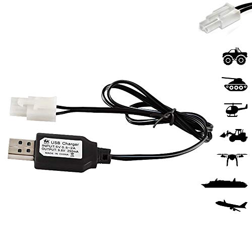 9.6V USB-Ladekabel für Lithium-Ionen u. NI-MH Akku, Ladekabel KET Tamiya-Stecker f. RC Fahrzeuge, Panzer, Drohne, Boot, Bagger, Auto, Spielzeug m. LED, Überladeschutz u. hochwertigem Netzkabel 9.6V USB-Ladekabel für Lithium-Ionen u. NI-MH Akku, Ladekabel KET Tamiya-Stecker f. RC Fahrzeuge, Panzer, Drohne, Boot, Bagger, Auto, Spielzeug m. LED, Überladeschutz u. hochwertigem Netzkabel von njoyn