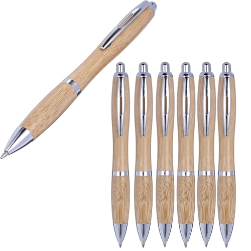 Kugelschreiber Sets versch. Mengen Bambus Holz Schreibgerät schwarze Mine von notrash2003® (1er) von noTrash2003
