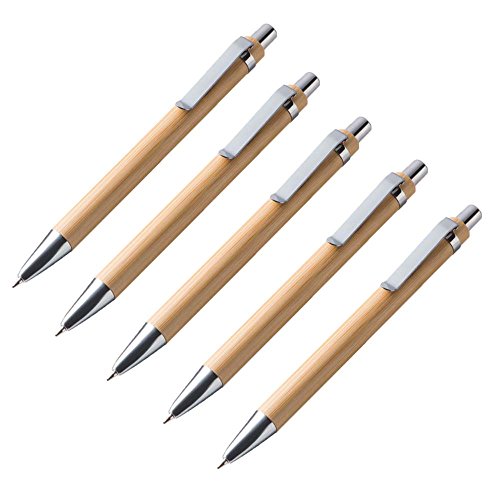 Kugelschreiber Sets versch. Mengen Bambus Holz Schreibgerät von notrash2003® (5er Set) von noTrash2003
