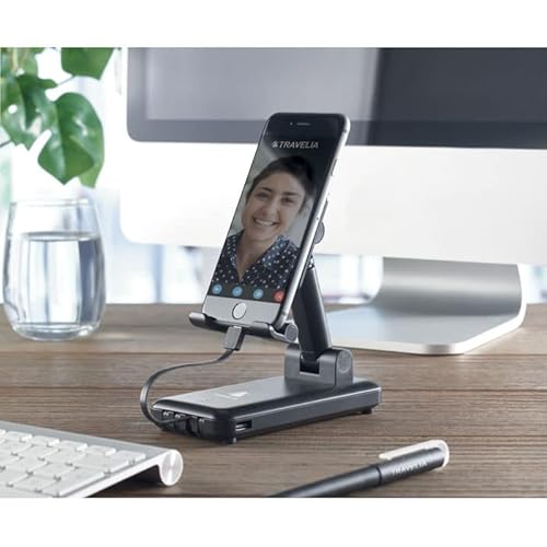 Powerbank mit 10.000mAh mit verstellbarem Handyhalter inklusive verschiedener Kabel von notrash2003 von noTrash2003