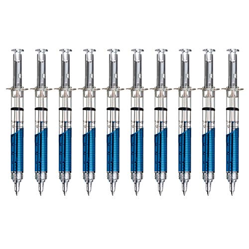 noTrash2003 10er Set Kugelschreiber in Spritzenform versch. Farben (10er Set Blau) von noTrash2003