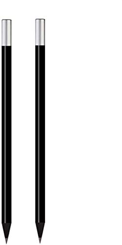 noTrash2003 Magnetbleistift Set, magnetisch anziehender Bleistift mit Metallkappe, edles Design ideal als Kühlschrankmagnete, Zubehör für magnetische Notizblöcke (2er) von noTrash2003