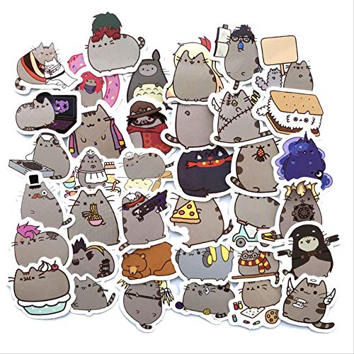 100 Stück/Los Cartoon Cat Aufkleber für Snowboard Laptop Gepäck Auto Kühlschrank Auto-Styling Vinyl Aufkleber Home Decor Aufkleber 4-12cm von nobrand