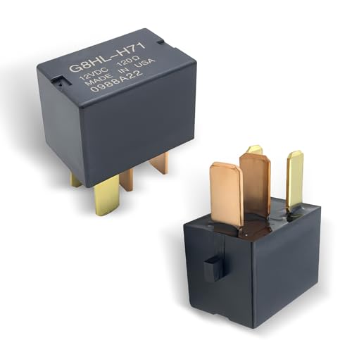 nodteem Pack-2 Kfz-Relais, 4-polig, 12 V, robuste Isolierung, modifiziertes Klimaanlagenrelais, Plug-and-Play-Standard-Relais, Ersatzteile G8HL-H71, kompatibel mit Honda CRV Civic (schwarz) von nodteem