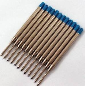 8 Kugelschreiberminen 10 cm blau Kuliminen Großraumminen Ersatzminen von noname