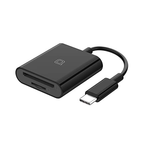 nonda USB-C auf SD/MicroSD-Kartenleser, Typ C Kartenadapter Thunderbolt 3 SD/TF Speicherkartenleser für iPad Pro 2019/2018, MacBook Pro 2019/2018, MacBook Air 2018 und weitere Typ-C-Geräte (schwarz) von nonda