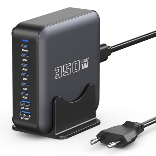 USB C Ladegerät Mehrfach, 350W GaN USB C Netzteil, 8-Ports USB C Schnellladegerät Multi USB C Ladestation, USB C Power Adapter, kompatibel mit iPhone/Samsung/Google/Laptops/MacBook Pro/MacBook Air USB C Ladegerät Mehrfach, 350W GaN USB C Netzteil, 8-Ports USB C Schnellladegerät Multi USB C Ladestation, USB C Power Adapter, kompatibel mit iPhone/Samsung/Google/Laptops/MacBook Pro/MacBook Air von nongxiang