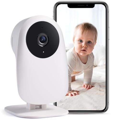 nooie Babyphone mit Kamera, Baby Kamera WLAN, Baby Monitor with Camera und APP, Gegensprechfunktion 1080P HD Nachtsicht Kompatibel mit Alexa und 2.4Ghz WiFi, Bewegungs Geräuscherkennung, Indoor von nooie