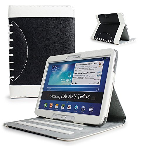 Edles "noratio" Samsung Galaxy Tab 3 & Tab 4 - Smart Cover - Schutz Hülle im "Football - Style" - Leder Hülle Case - mit Multi Ständer & Magnet Verschluss von noratio
