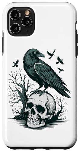 Rabe sitzt auf Schädel Odin Wikinger nordische Mythologie Hülle für iPhone 11 Pro Max von nordische Kultur und Nordmänner Designs