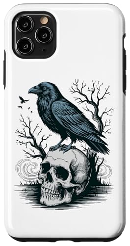 Rabe sitzt auf Schädel Odin Wikinger nordische Mythologie Hülle für iPhone 11 Pro Max von nordische Kultur und Nordmänner Designs