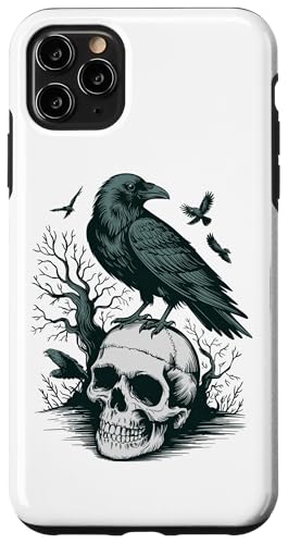 Rabe sitzt auf Schädel Odin Wikinger nordische Mythologie Hülle für iPhone 11 Pro Max von nordische Kultur und Nordmänner Designs
