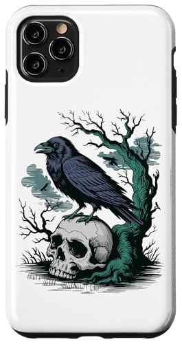 Rabe sitzt auf Schädel Odin Wikinger nordische Mythologie Hülle für iPhone 11 Pro Max von nordische Kultur und Nordmänner Designs