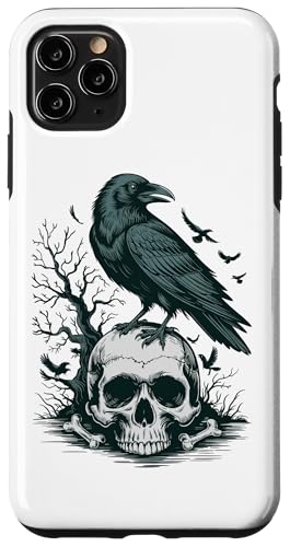 Rabe sitzt auf Schädel Odin Wikinger nordische Mythologie Hülle für iPhone 11 Pro Max von nordische Kultur und Nordmänner Designs