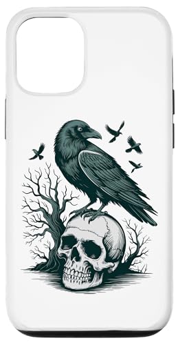 Rabe sitzt auf Schädel Odin Wikinger nordische Mythologie Hülle für iPhone 12/12 Pro von nordische Kultur und Nordmänner Designs