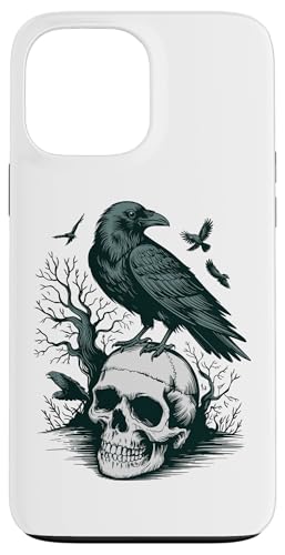 Rabe sitzt auf Schädel Odin Wikinger nordische Mythologie Hülle für iPhone 13 Pro Max von nordische Kultur und Nordmänner Designs