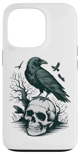 Rabe sitzt auf Schädel Odin Wikinger nordische Mythologie Hülle für iPhone 13 Pro von nordische Kultur und Nordmänner Designs