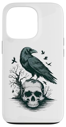 Rabe sitzt auf Schädel Odin Wikinger nordische Mythologie Hülle für iPhone 13 Pro von nordische Kultur und Nordmänner Designs