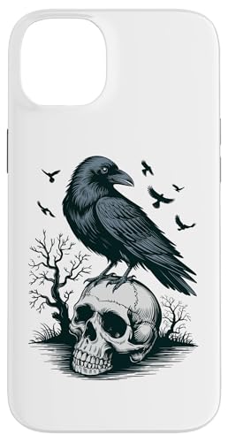 Rabe sitzt auf Schädel Odin Wikinger nordische Mythologie Hülle für iPhone 14 Plus von nordische Kultur und Nordmänner Designs
