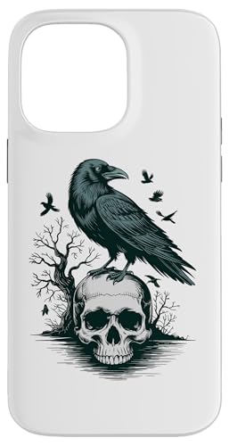 Rabe sitzt auf Schädel Odin Wikinger nordische Mythologie Hülle für iPhone 14 Pro Max von nordische Kultur und Nordmänner Designs