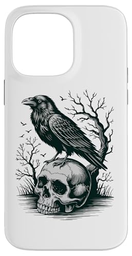 Rabe sitzt auf Schädel Odin Wikinger nordische Mythologie Hülle für iPhone 14 Pro Max von nordische Kultur und Nordmänner Designs