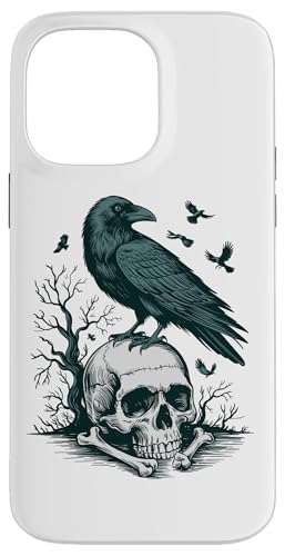Rabe sitzt auf Schädel Odin Wikinger nordische Mythologie Hülle für iPhone 14 Pro Max von nordische Kultur und Nordmänner Designs