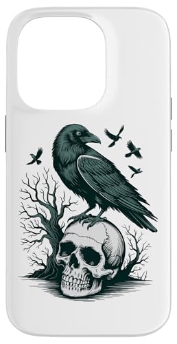 Rabe sitzt auf Schädel Odin Wikinger nordische Mythologie Hülle für iPhone 14 Pro von nordische Kultur und Nordmänner Designs