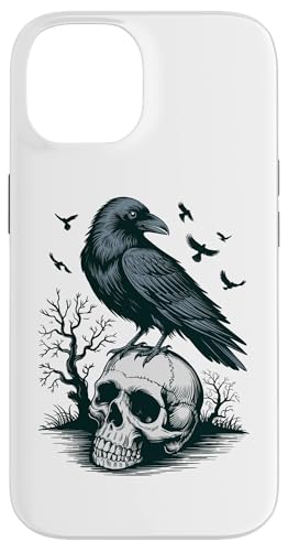 Rabe sitzt auf Schädel Odin Wikinger nordische Mythologie Hülle für iPhone 14 von nordische Kultur und Nordmänner Designs