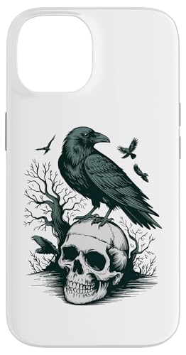 Rabe sitzt auf Schädel Odin Wikinger nordische Mythologie Hülle für iPhone 14 von nordische Kultur und Nordmänner Designs