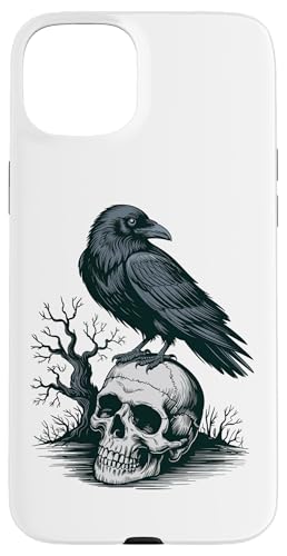 Rabe sitzt auf Schädel Odin Wikinger nordische Mythologie Hülle für iPhone 15 Plus von nordische Kultur und Nordmänner Designs