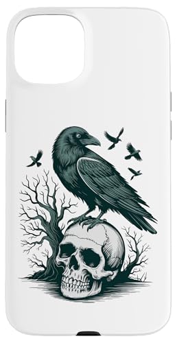 Rabe sitzt auf Schädel Odin Wikinger nordische Mythologie Hülle für iPhone 15 Plus von nordische Kultur und Nordmänner Designs