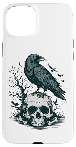 Rabe sitzt auf Schädel Odin Wikinger nordische Mythologie Hülle für iPhone 15 Plus Rabe sitzt auf Schädel Odin Wikinger nordische Mythologie Hülle für iPhone 15 Plus von nordische Kultur und Nordmänner Designs
