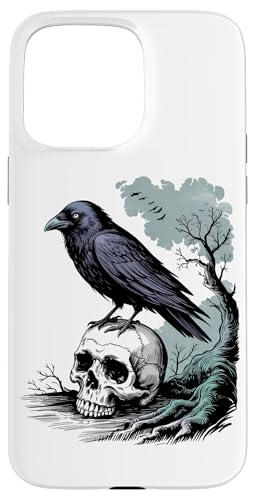 Rabe sitzt auf Schädel Odin Wikinger nordische Mythologie Hülle für iPhone 15 Pro Max von nordische Kultur und Nordmänner Designs
