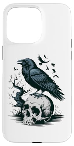 Rabe sitzt auf Schädel Odin Wikinger nordische Mythologie Hülle für iPhone 15 Pro Max von nordische Kultur und Nordmänner Designs