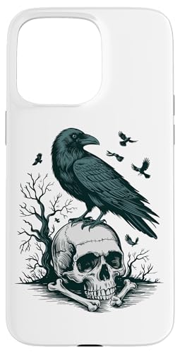 Rabe sitzt auf Schädel Odin Wikinger nordische Mythologie Hülle für iPhone 15 Pro Max von nordische Kultur und Nordmänner Designs