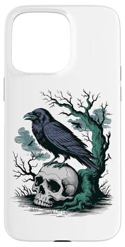 Rabe sitzt auf Schädel Odin Wikinger nordische Mythologie Hülle für iPhone 15 Pro Max von nordische Kultur und Nordmänner Designs