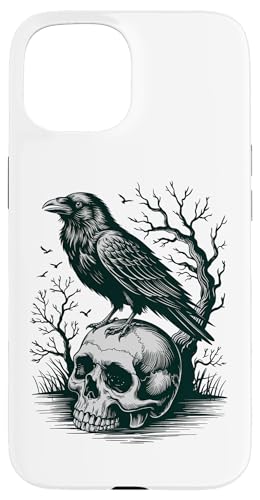 Rabe sitzt auf Schädel Odin Wikinger nordische Mythologie Hülle für iPhone 15 von nordische Kultur und Nordmänner Designs