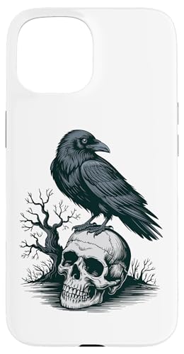 Rabe sitzt auf Schädel Odin Wikinger nordische Mythologie Hülle für iPhone 15 von nordische Kultur und Nordmänner Designs