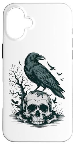Rabe sitzt auf Schädel Odin Wikinger nordische Mythologie Hülle für iPhone 16 Plus von nordische Kultur und Nordmänner Designs