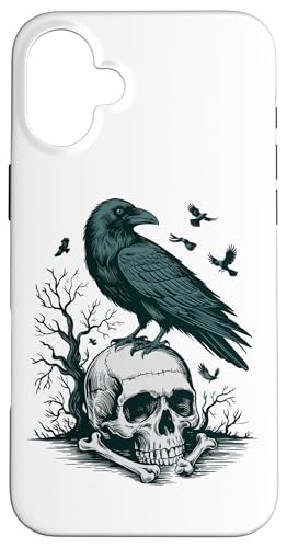 Rabe sitzt auf Schädel Odin Wikinger nordische Mythologie Hülle für iPhone 16 Plus Rabe sitzt auf Schädel Odin Wikinger nordische Mythologie Hülle für iPhone 16 Plus von nordische Kultur und Nordmänner Designs