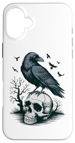 Rabe sitzt auf Schädel Odin Wikinger nordische Mythologie Hülle für iPhone 16 Plus von nordische Kultur und Nordmänner Designs
